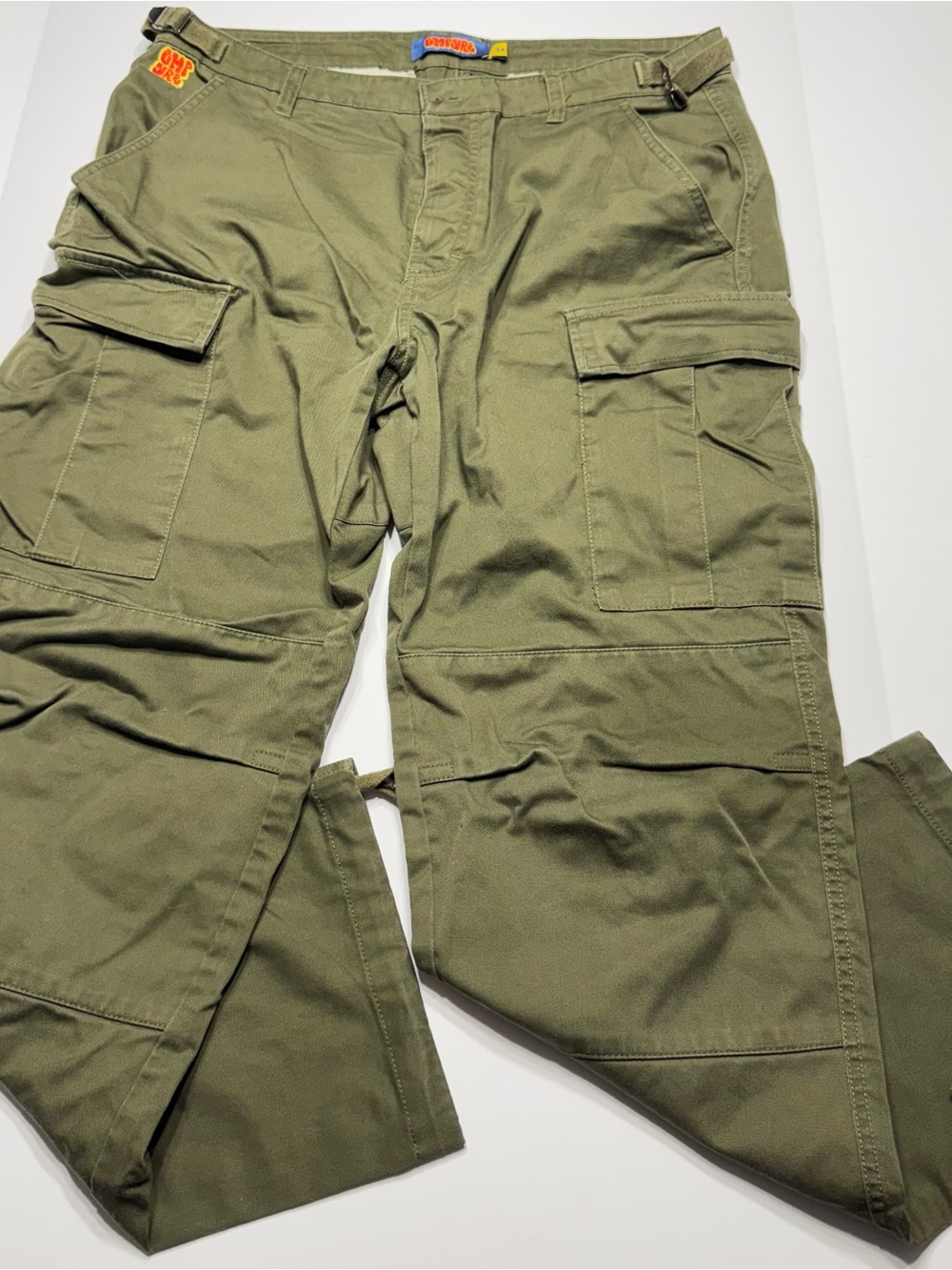 Empyre Olive Green Cargo Trousers with Utility Pockets